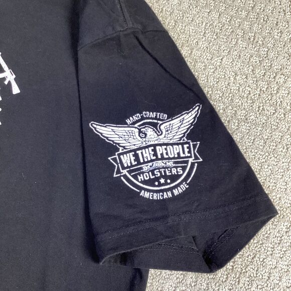 We The People Holsters T-Shirt Black Gun Skull American Flag Patriotic USA XL - Picture 3 of 6